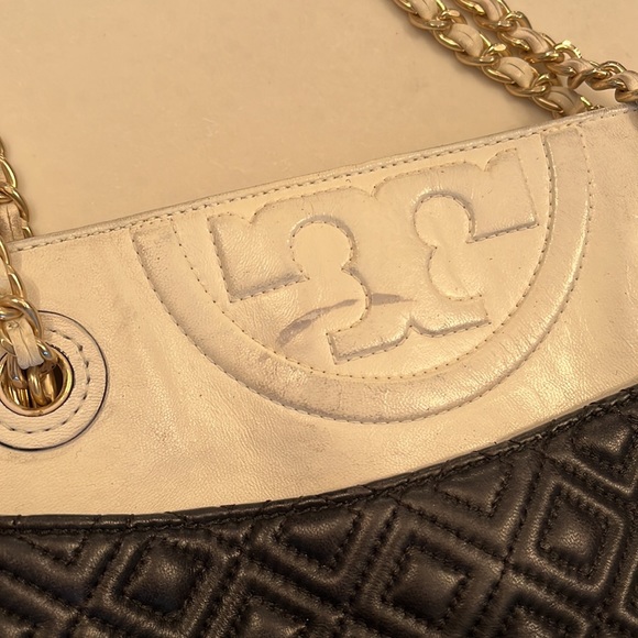 TORY BURCH black and white chain handle bag - Picture 9 of 9